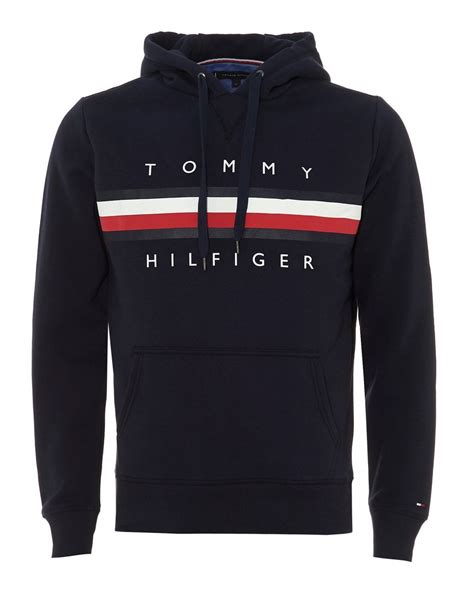 tommy hilfiger navy sweatshirt mens|tommy hilfiger hoodie men's sale.